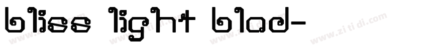 bliss light blod字体转换